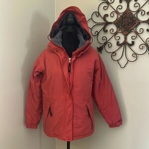 LL Bean Thinsulate Polartec Insulated Burnt Orange/Red Ochre Coat XS